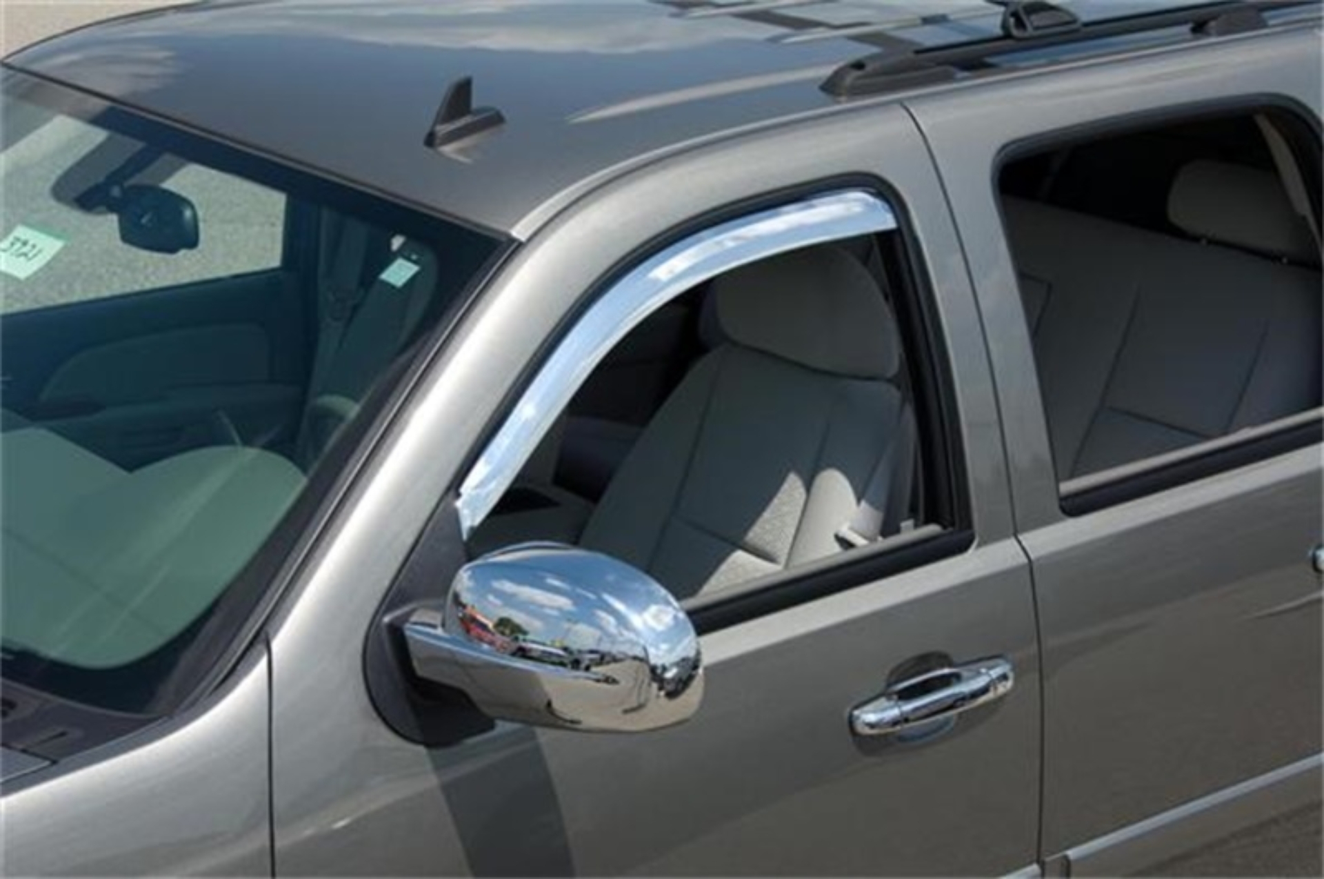 Picture of Putco 14-14 Chevrolet Silverado HD - Crew Cab (Front Only) Element Chrome Window Visors
