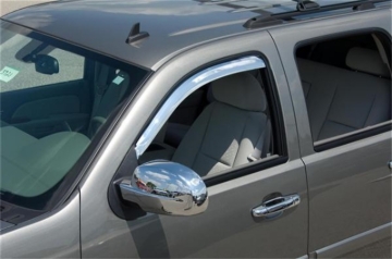 Picture of Putco 14-14 Chevrolet Silverado HD - Crew Cab (Front Only) Element Chrome Window Visors