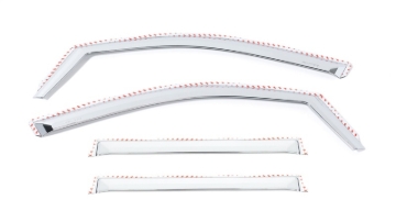 Picture of Putco 19-20 Chevy Silverado / GMC Sierra 1500 - Crew Cab (Set of 4) Element Chrome Window Visors