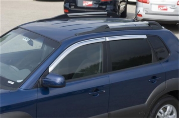 Picture of Putco 05-08 Hyundai Tucson (Set of 4) - Tape On Install Element Chrome Window Visors
