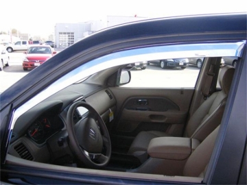 Picture of Putco 03-08 Honda Pilot (Front Only) Element Chrome Window Visors