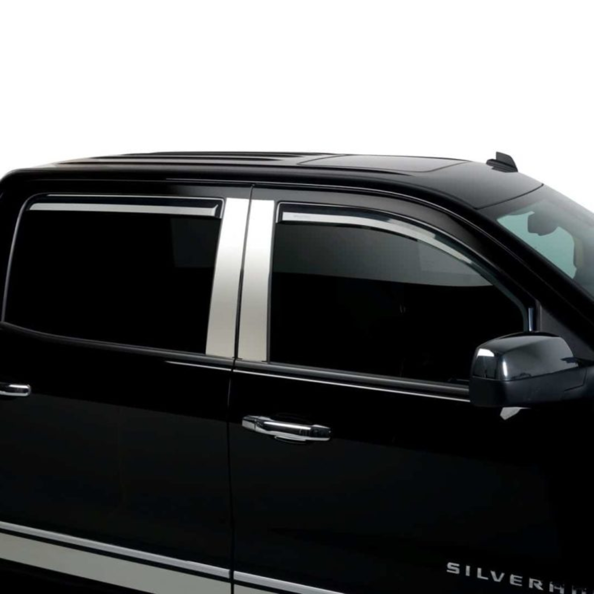 Picture of Putco 14-18 Chevy Silverado LD - 4 Door - Crew Cab Element Tinted Window Visors