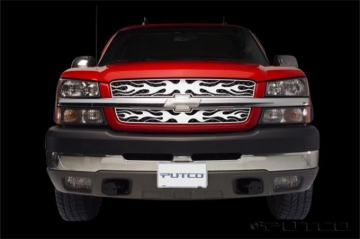 Picture of Putco 03-06 Chevrolet Avalanche w/o Body Cladding Flaming Inferno Stainless Steel Grille