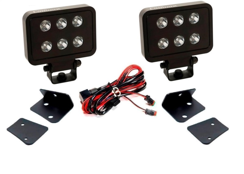 Picture of Putco 07-18 Jeep Wrangler JK - Qty 2 Luminix 4in Blocks w/ Window brackets Luminix Jeep LED Kits