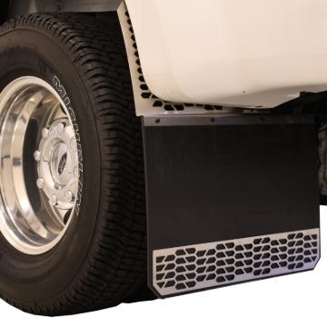 Picture of Putco 19-20 Ram HD Dually - (Fits Rear) - Set of 2 Mud Skins - Brushed SS w/ Hex Shield