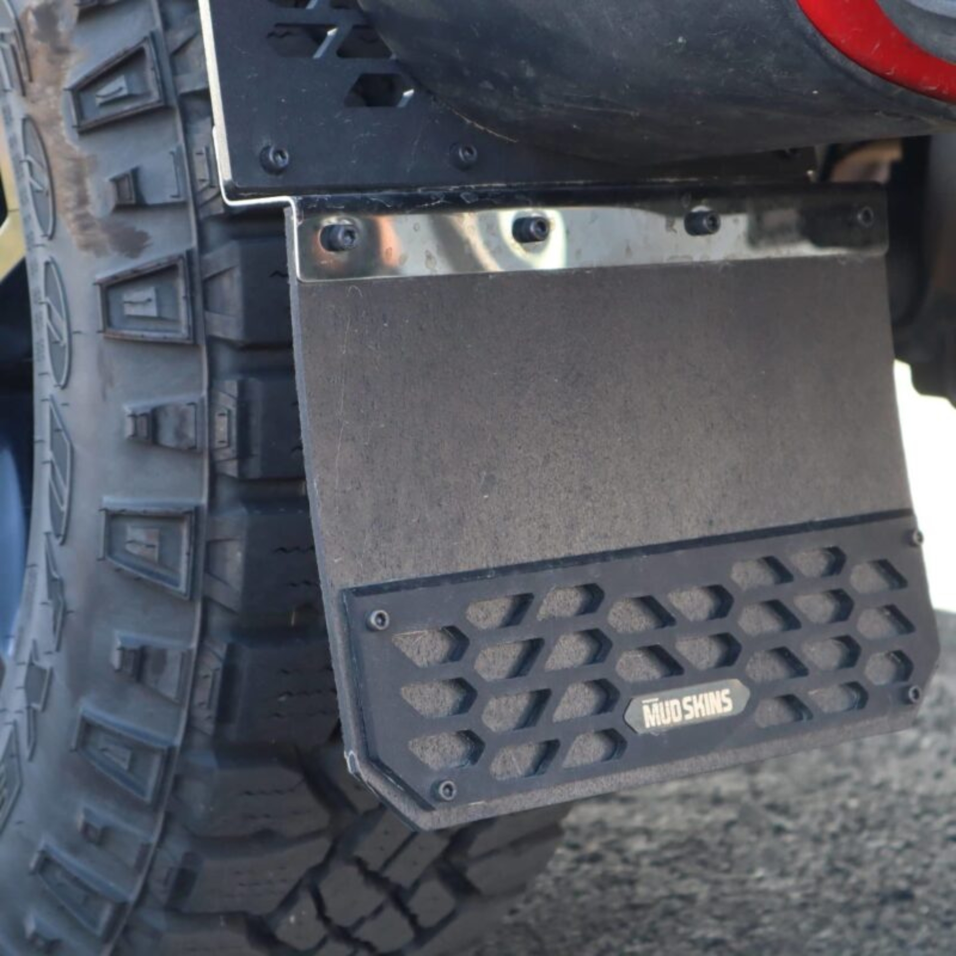 Picture of Putco 15-19 Chevy Silv/Sierra HD Dually - (Fits Front) - Set of 2 Mud Skins - HDPE w/ Hex Shield