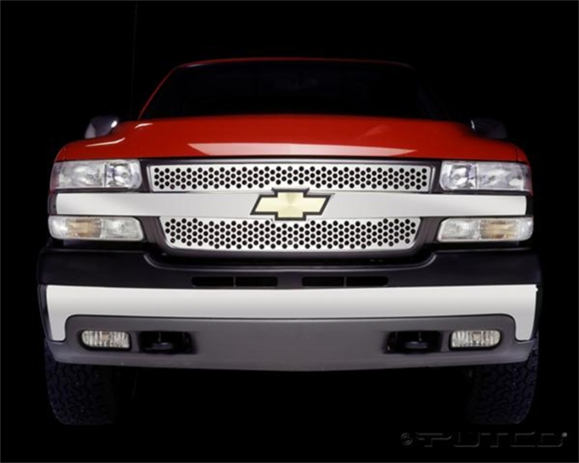 Picture of Putco 01-02 Chevrolet Silverado HD Punch Stainless Steel Grilles