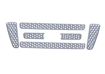 Picture of Putco 04-08 Ford F-150 (Bar Grille) w/ Logo CutOut (6-pcs / Does not Cover Bumper) Punch SS Grilles