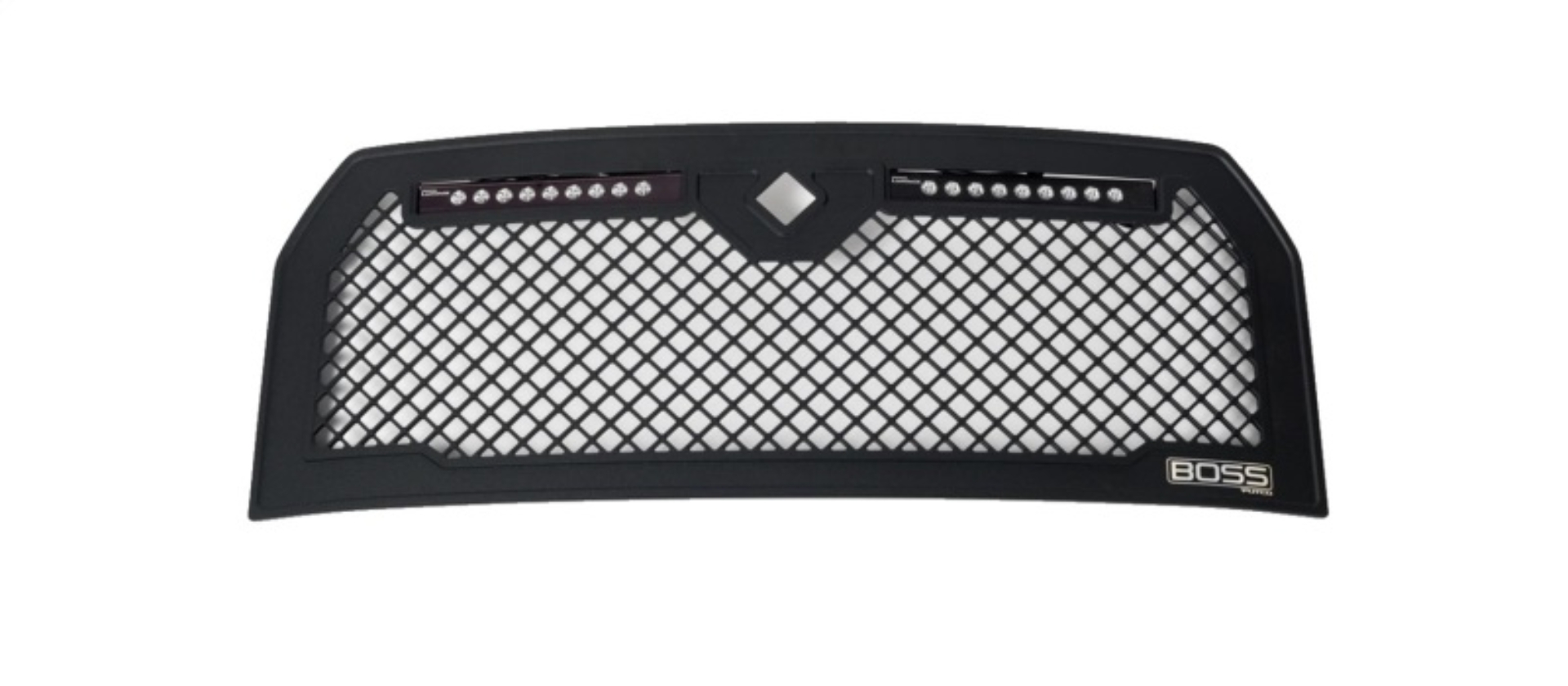 Picture of Putco 15-17 Ford F-150 Lighted Boss Grille w/ Two 10in Luminix Light Bars (w/ Camera CutOut)