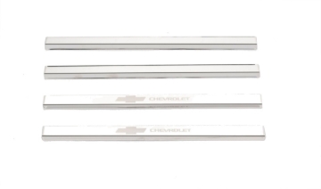 Picture of Putco 14-18 Chevy Silv LD - Regular Cab w/ CHEVROLET Etching (4pcs) SS Door Sills