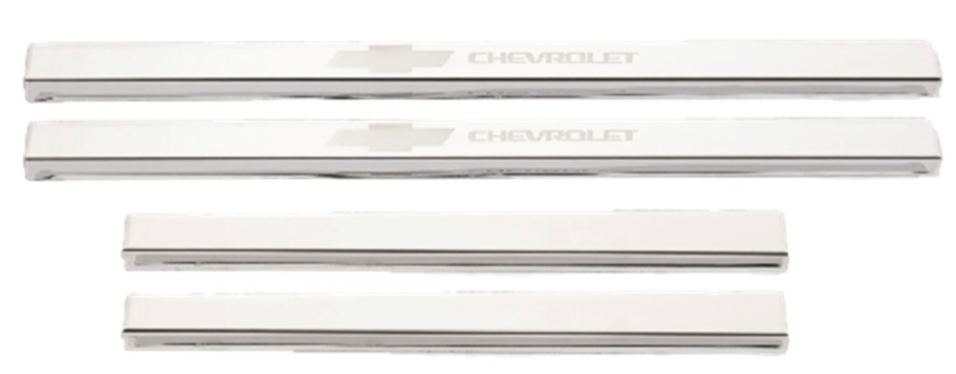 Picture of Putco 2019+ Chevrolet Silverado LD- Crew Cab (4pc) w/ Bow Tie Etching SS Door Sills