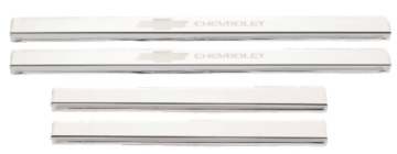 Picture of Putco 2019+ Chevrolet Silverado LD- Crew Cab (4pc) w/ Bow Tie Etching SS Door Sills