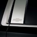 Picture of Putco 2020 Chevy Silv HD - Chevy Bow Tie Etching - Crew Cab / Double Cab (6pcs) SS Pillar Posts