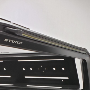 Picture of Putco 36in Red Venture TEC Rack Blade LED Light Bar w/ Extended Harness - High Mount Bracket Light