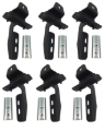 Picture of Go Rhino 18-20 Jeep Wrangler JLU Brackets for OE Xtreme Cab Length SideSteps
