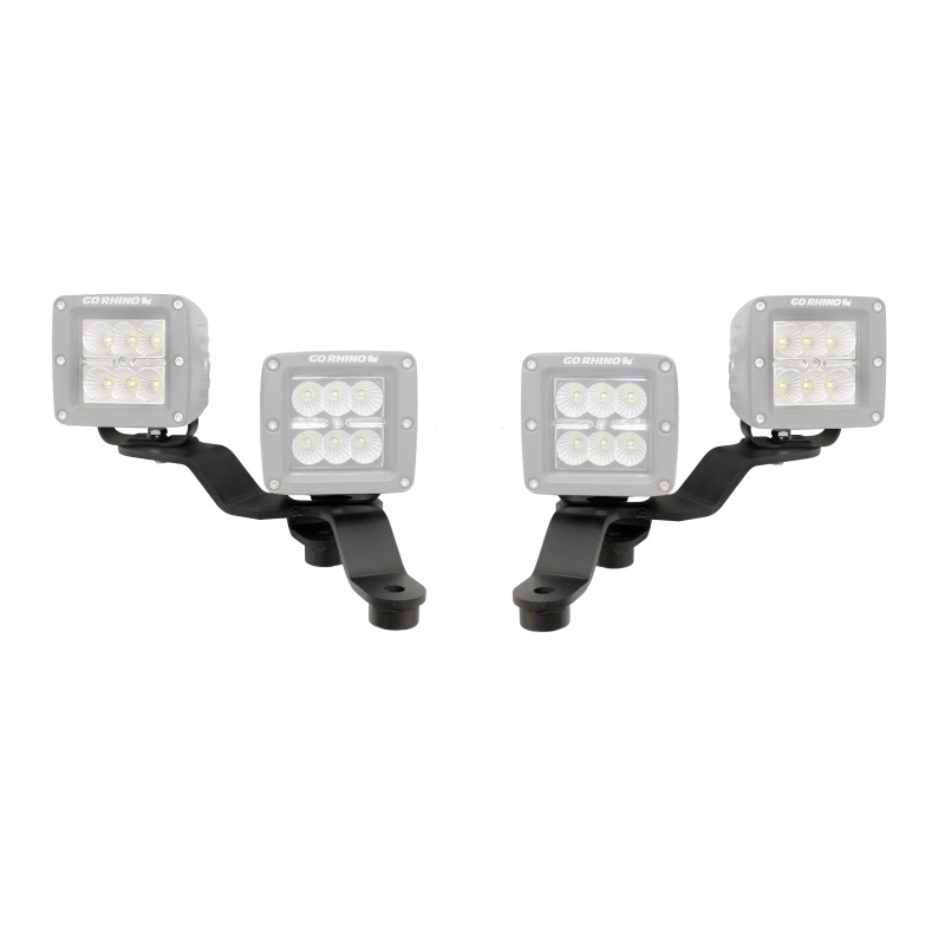 Picture of Go Rhino 18-20 Jeep Wrangler JL/JLU/Gladiator JT Light Mount - Two 3in Cubes Offset