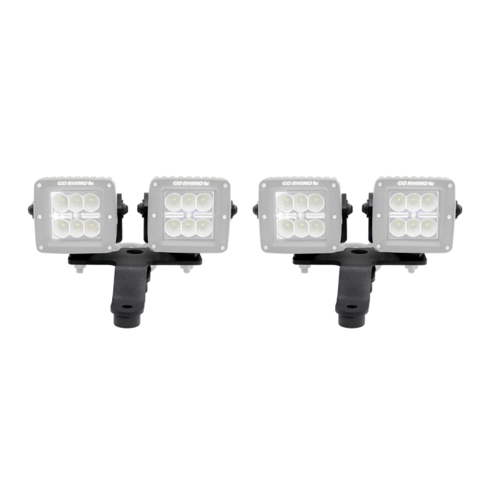 Picture of Go Rhino 18-20 Jeep Wrangler JL/JLU/Gladiator JT Light Mount - Two 3in Cubes