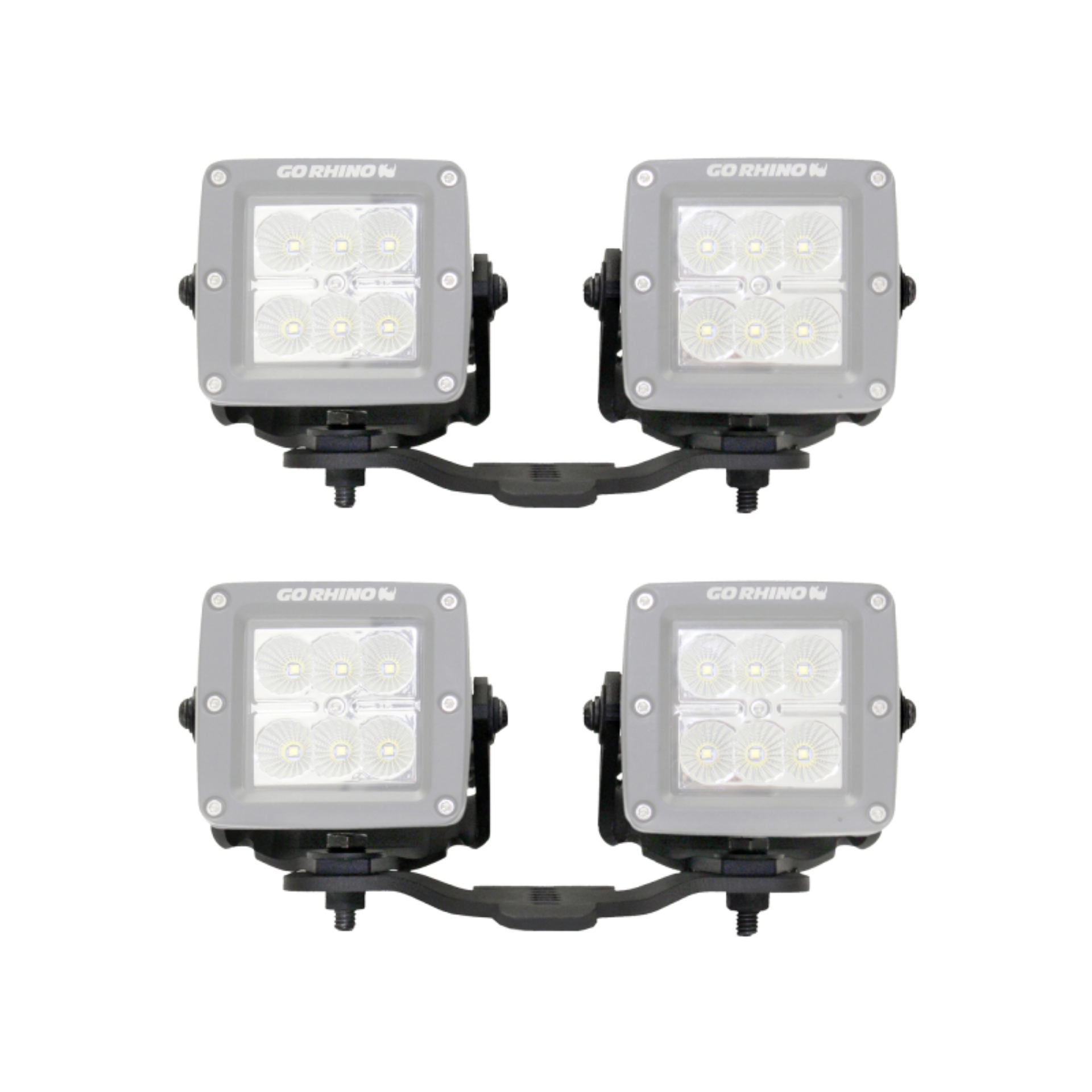 Picture of Go Rhino 18-20 Jeep Wrangler JL/JLU/Gladiator JT Light Mount - Two 3in Cubes
