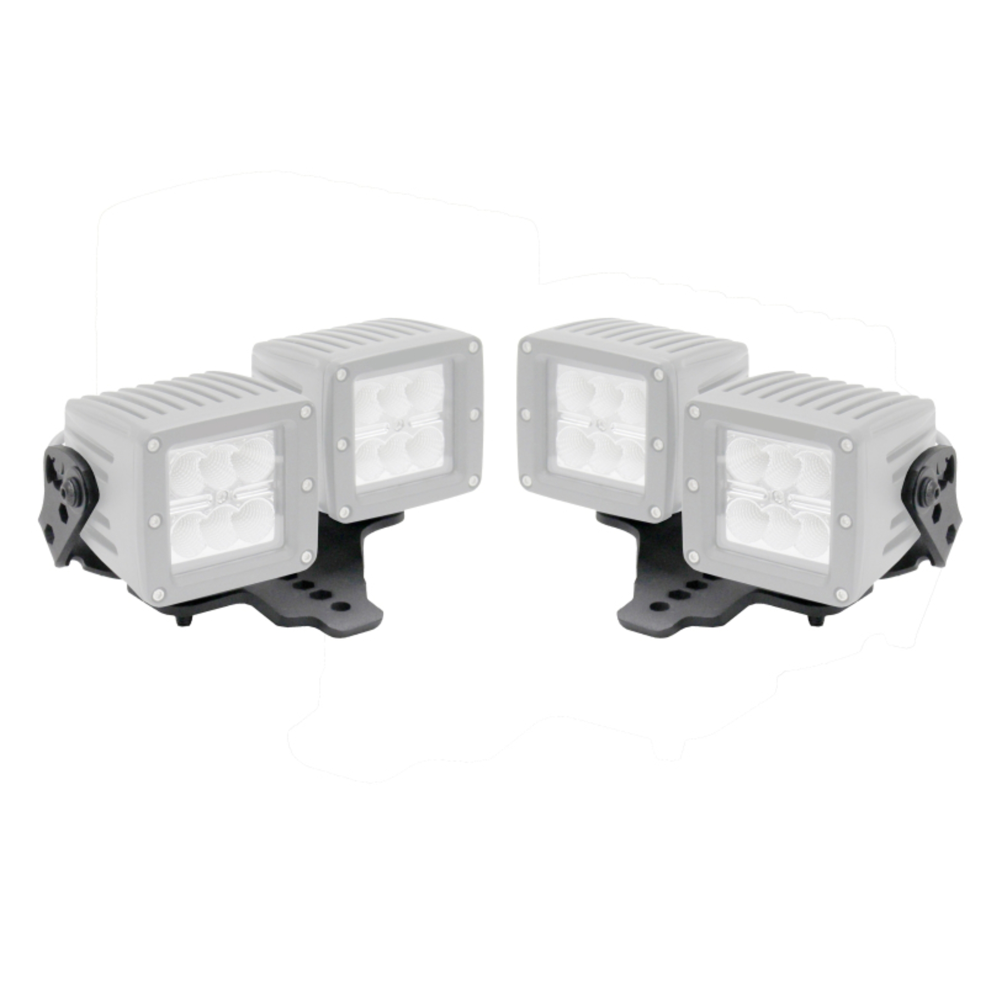 Picture of Go Rhino 18-20 Jeep Wrangler JL/JLU/Gladiator JT Light Mount - Two 3in Cubes