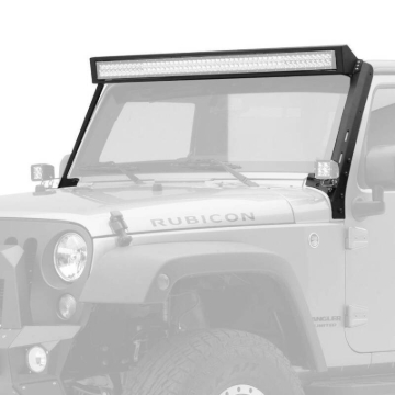 Picture of Go Rhino 07-18 Jeep Wrangler JK WLF Windshield Light Mount Frame - 50in Light Bar