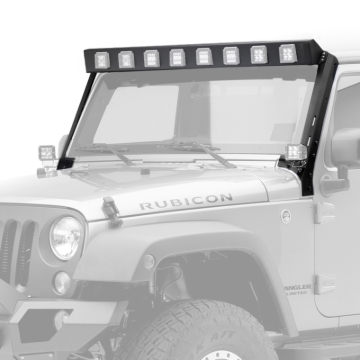 Picture of Go Rhino 07-18 Jeep Wrangler JK WLF Windshield Light Mount Frame - Eight Cube Lights