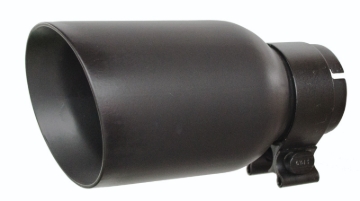 Picture of Go Rhino Exhaust Tip - Textured black - ID 2 1/2in x L 8in x OD 4in