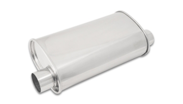 Picture of Vibrant StreetPower Oval Muffler 5in x 9in x 15in - 2.5in inlet/outlet (Offset-Offset Same Side)