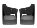 Picture of WeatherTech 20-24 Chevrolet Silverado 2500HD/3500HD Rear No Drill Mudflaps - Black
