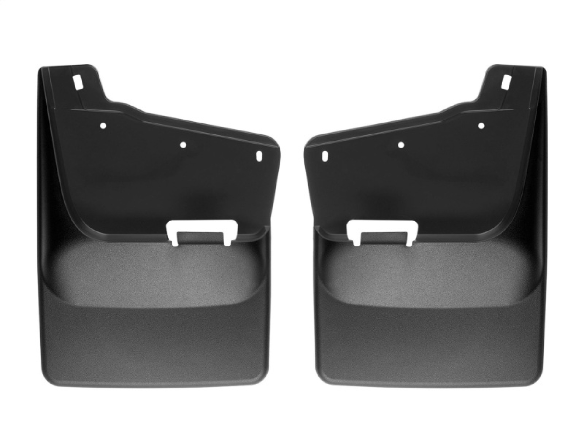 Picture of WeatherTech 20-24 Chevrolet Silverado 2500HD/3500HD Rear No Drill Mudflaps - Black