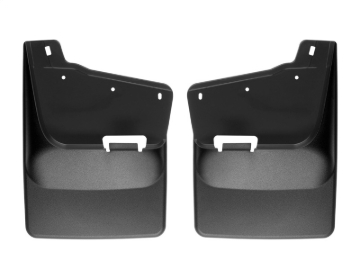 Picture of WeatherTech 20-24 Chevrolet Silverado 2500HD/3500HD Rear No Drill Mudflaps - Black