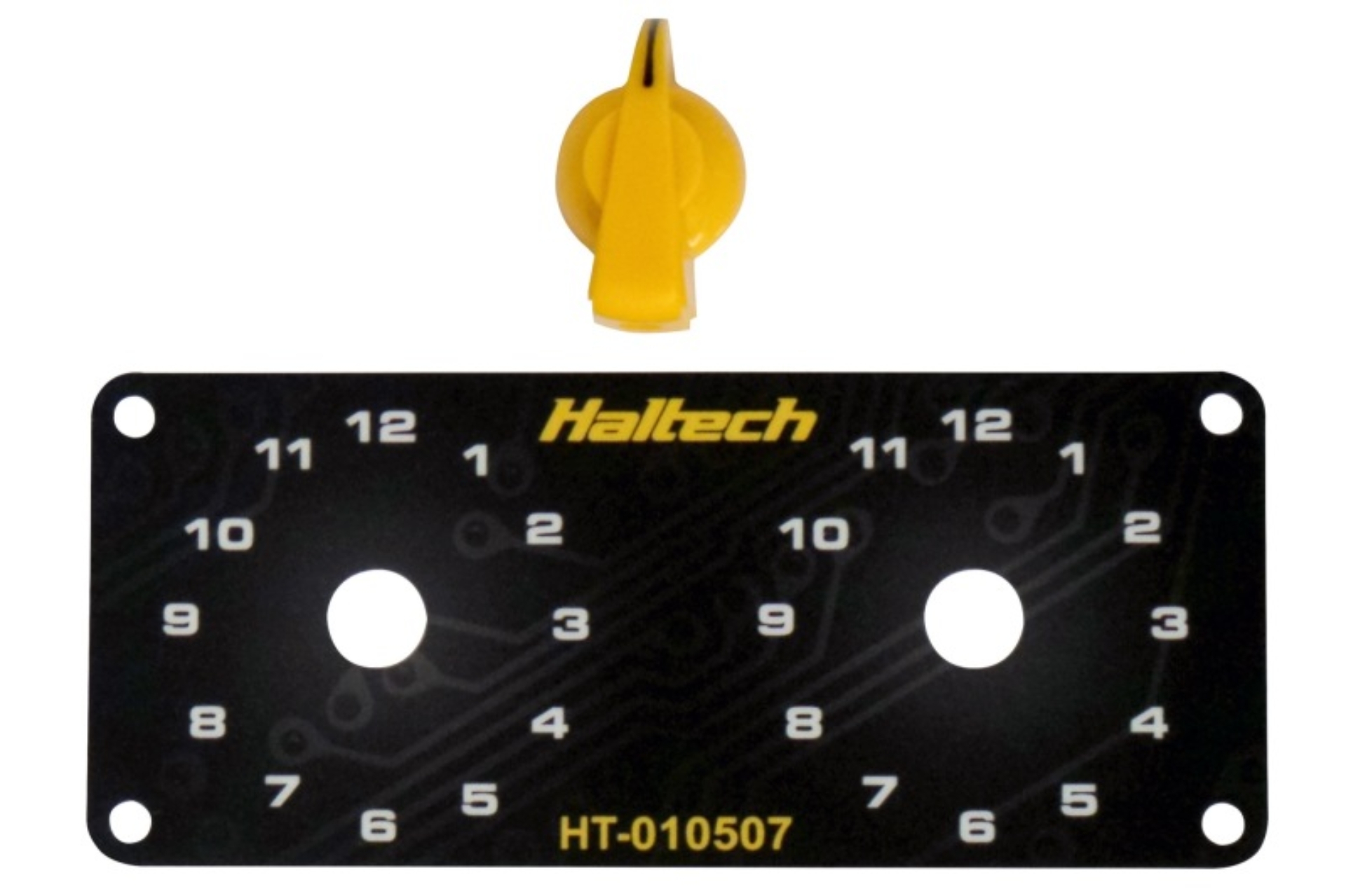 Picture of Haltech Dual Switch Panel Kit w/Yellow Knob