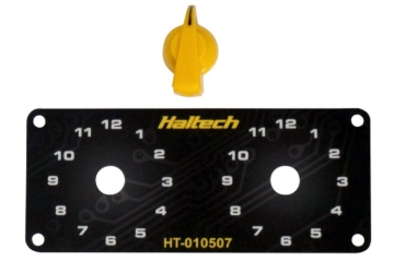 Picture of Haltech Dual Switch Panel Kit w/Yellow Knob