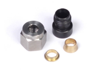 Picture of Haltech 1/4in Mild Steel Weld-On Kit w/Nut & Ferrule