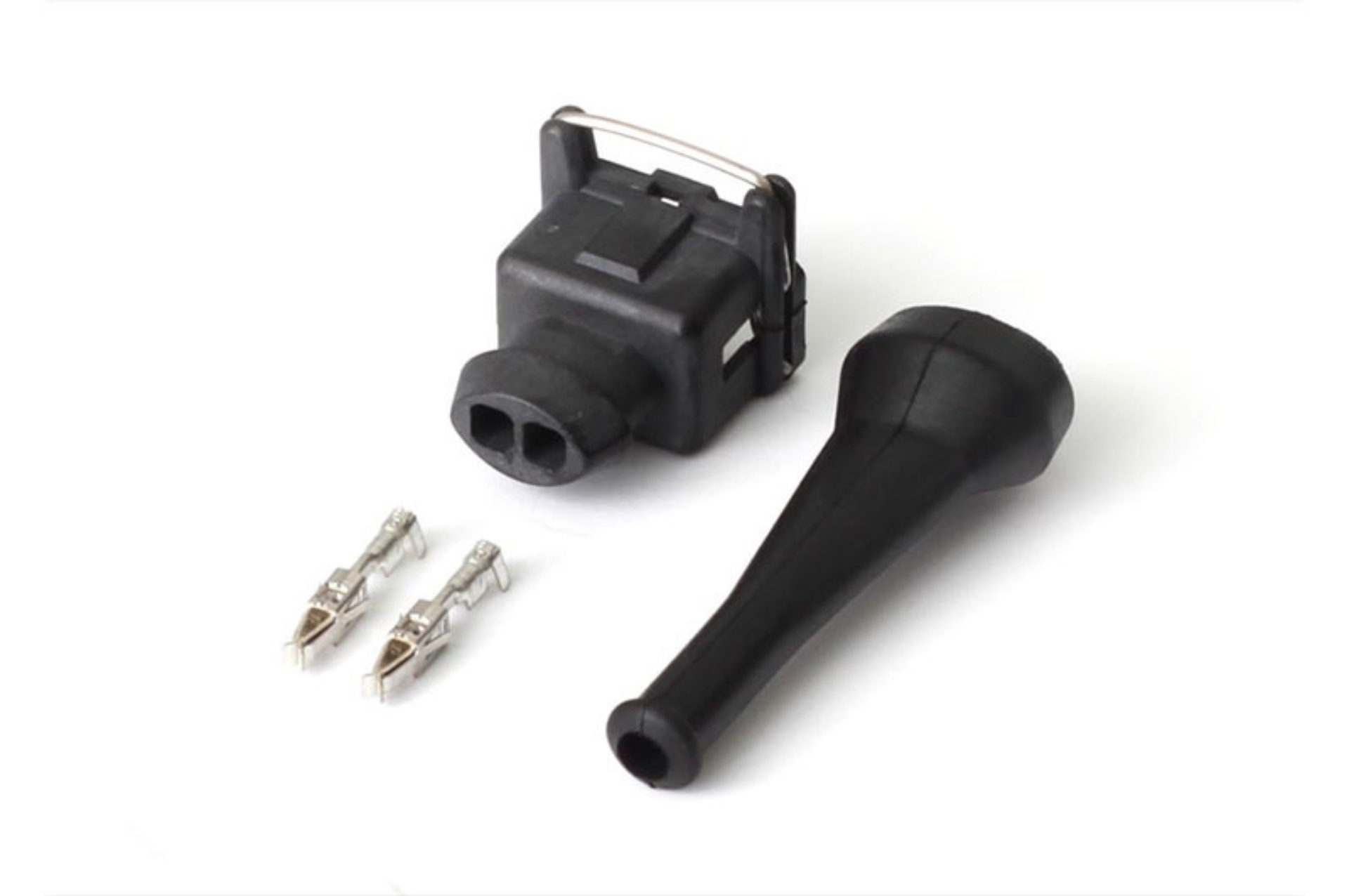 Picture of Haltech Bosch EV1 (Square) 2 Pin Junior Timer Female Connector Plug & Pins