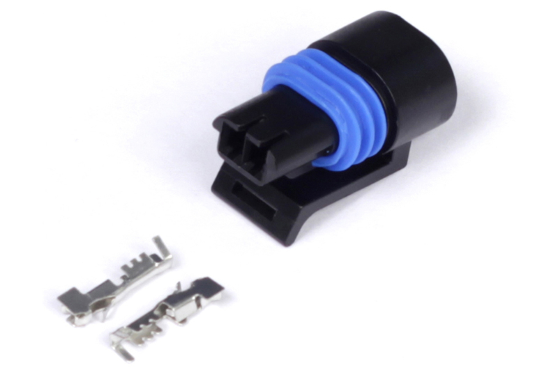 Picture of Haltech Delphi 2 Pin GM Style Coolant Temp Connector Black Plug & Pins