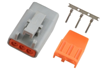 Picture of Haltech Male Deutsch DTM-3 Connector 7.5 Amp Plug & Pins