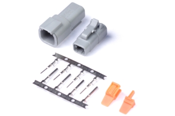 Picture of Haltech Matching Set of Deutsch DTM-4 Connectors 7.5 Amp Plug & Pins