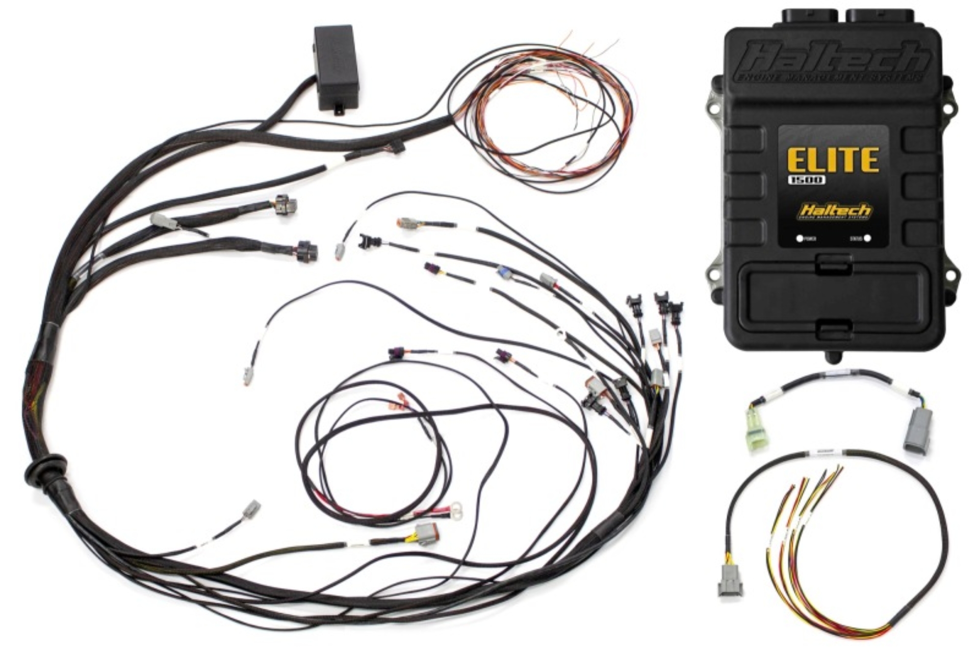 Picture of Haltech Elite 1500 Terminated Harness ECU Kit w/ Square EV1 Injector Connectors