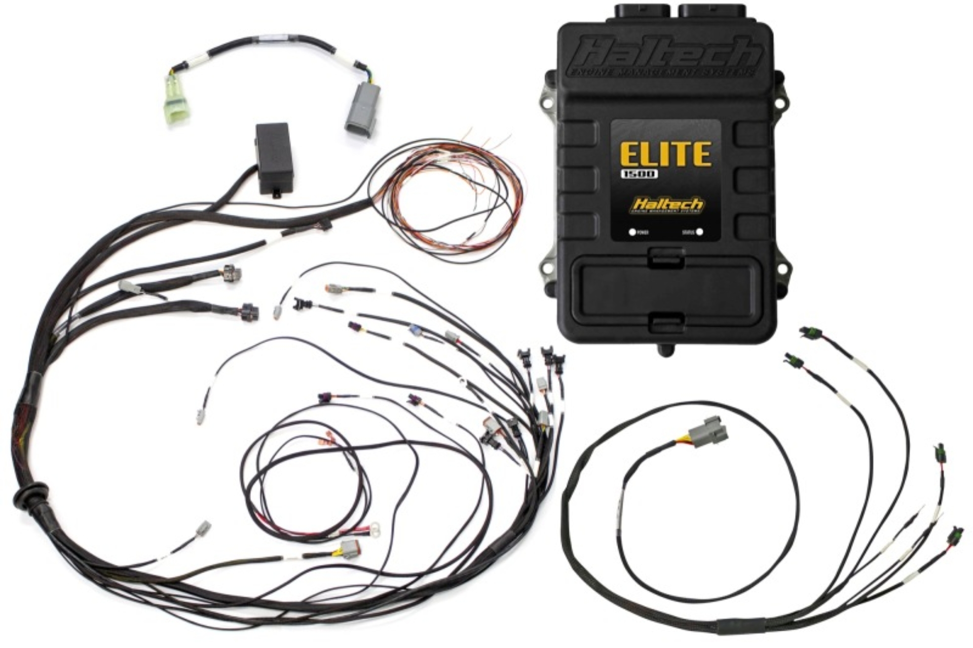 Picture of Haltech Elite 1500 Terminated Harness ECU Kit w/ Square EV1 Injector Connectors