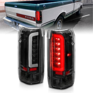 Picture of ANZO 1987-1996 Ford F-150 LED Taillights Black Housing Clear Lens (Pair)