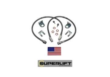Picture of Superlift 82-86 Jeep CJ w/ 2-4in Lift Kit (Pair) Bullet Proof Brake Hoses