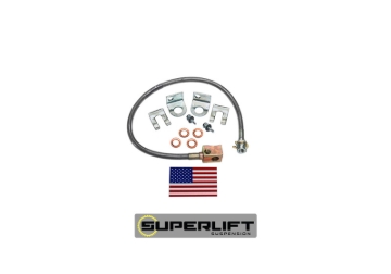 Picture of Superlift 97-05 Jeep Wrangler TJ w/ 4-6in Lift Kit (Single) Bullet Proof Brake Hose