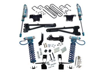 Picture of Superlift 17-19 Ford F-250 SD 4WD 4in King Rad. Arm Lift Kit w/King FR Coils & Rear Reservoir Shocks