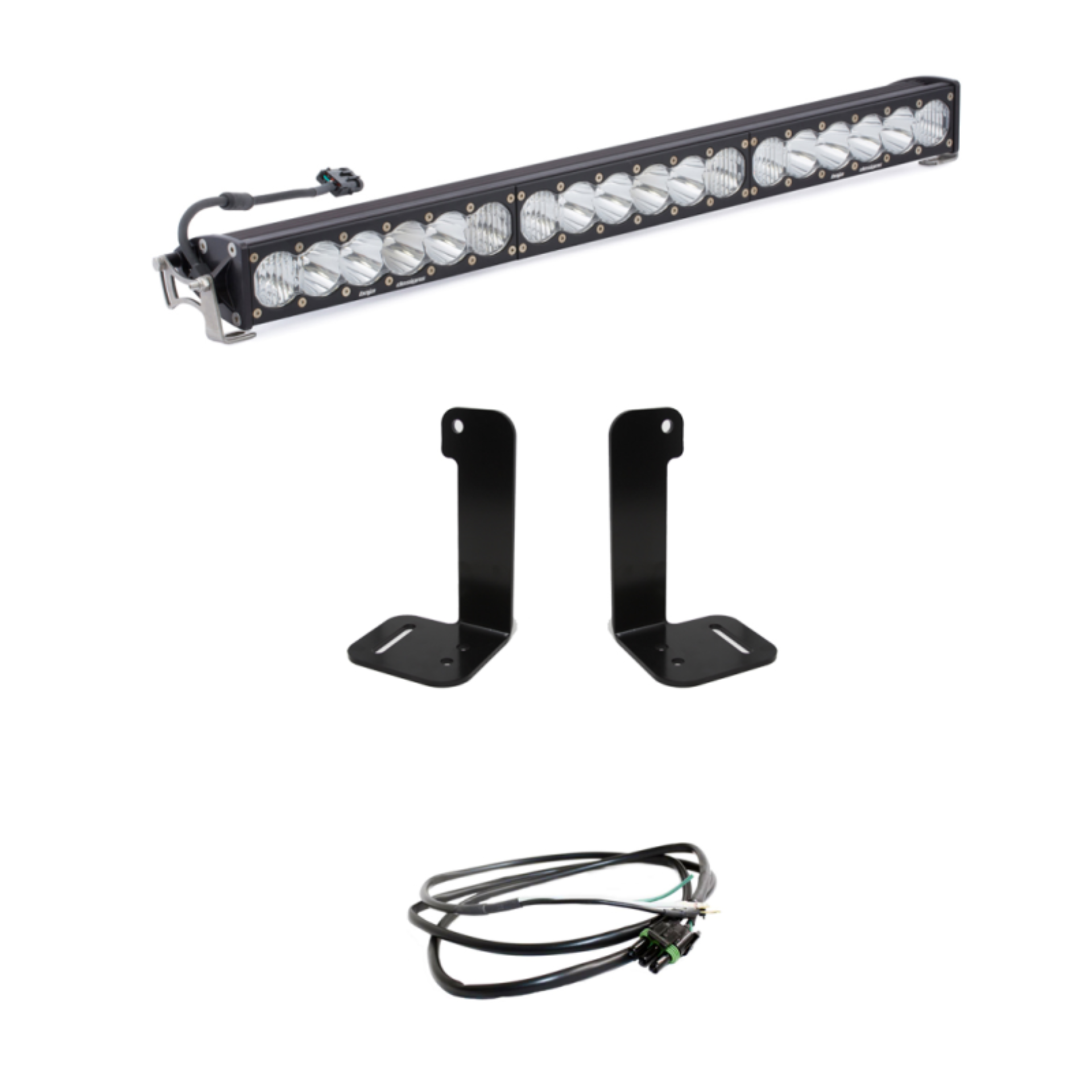 Picture of Baja Designs 2018+ Jeep Wrangler JL/JT OnX6+ 30in Bumper LED Light Bar Kit w/ Upfitter