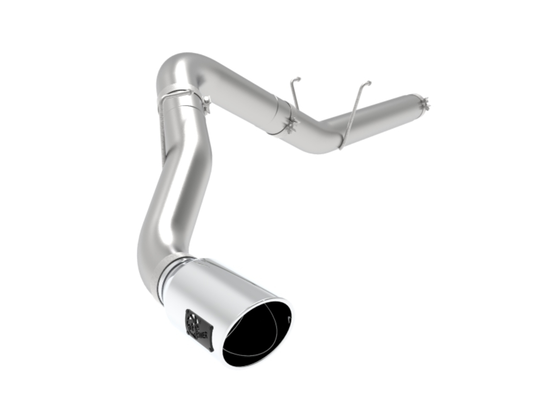 Picture of aFe ATLAS 5in Alum Steel DPF-Back Exhaust System w/Polished Tip 19-20 Ram Diesel Trucks L6-6.7L (td)
