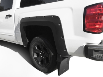 Picture of Bushwacker 14-18 Chevrolet Silverado 1500 Trail Armor Rear Mud Flaps (Fits Pocket Style Flares)