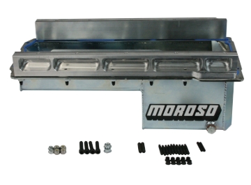 Picture of Moroso Dart LS Next Swap (w/Aluminum Spacers) Wet Sump 7qt 6in Baffled Steel Oil Pan