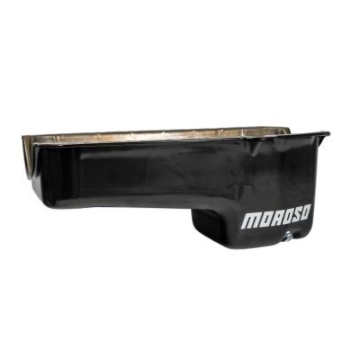 Picture of Moroso Pre-80 Chevrolet Small Block (w/Driver Side Dipstick) Wet Sump 6qt 8.25in Steel Oil Pan - Blk