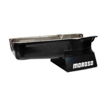 Picture of Moroso 1986+ Chevrolet SBC (w/1 Piece Rear Main Seal) Wet Sump 7qt 8.25in Steel Oil Pan - Black