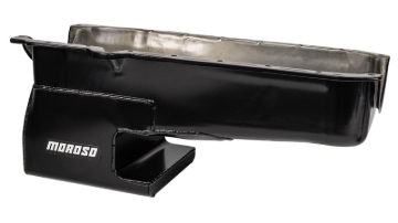 Picture of Moroso 86-Up Chevrolet Small Block (w/1 Piece Rear Main Seal) Wet Sump 6qt 9in Steel Oil Pan - Black